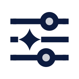 Model tuning icon, Sharp Duotone style