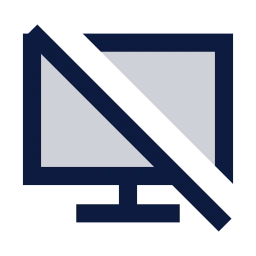 Monitor off icon, Sharp Duotone style