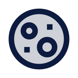 Moon full icon, Sharp Duotone style
