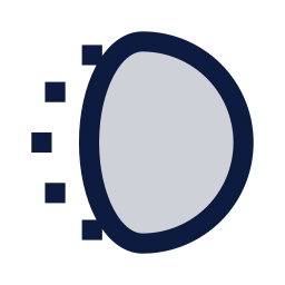 Moon gibbous icon, Sharp Duotone style