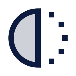 Moon last quarter icon, Sharp Duotone style