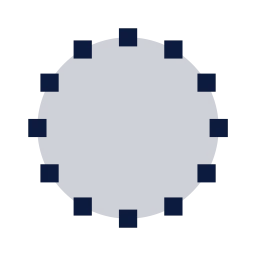 Moon new icon, Sharp Duotone style