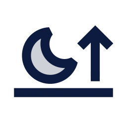 Moonrise icon, Sharp Duotone style