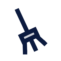 Mop icon, Sharp Duotone style