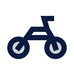 Motorcycle icon, Sharp Duotone style