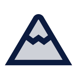 Mountain icon, Sharp Duotone style