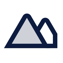 Mountains icon, Sharp Duotone style