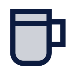 Mug icon, Sharp Duotone style