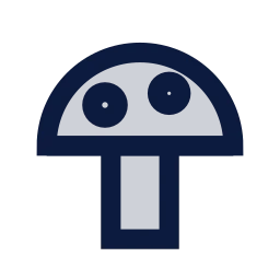 Mushroom icon, Sharp Duotone style