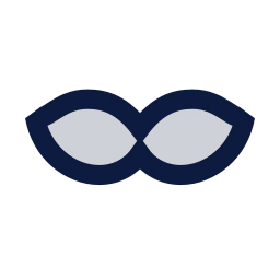 Mustache icon, Sharp Duotone style