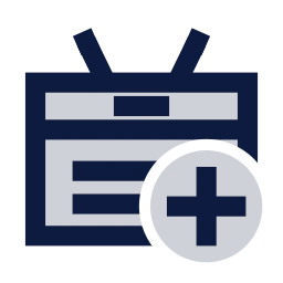 Name tag plus icon, Sharp Duotone style