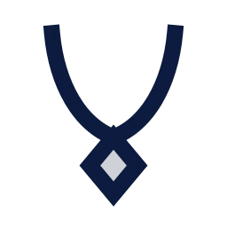 Necklace icon, Sharp Duotone style