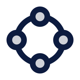Network ring icon, Sharp Duotone style
