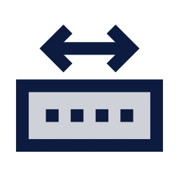 Network switch icon, Sharp Duotone style