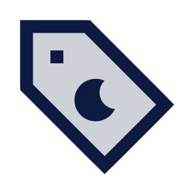 Nightly rate icon, Sharp Duotone style