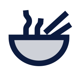 Noodles icon, Sharp Duotone style