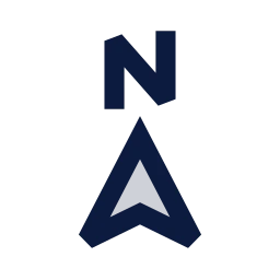 North arrow icon, Sharp Duotone style