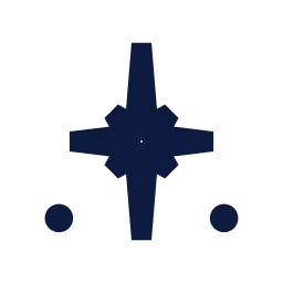 North star icon, Sharp Duotone style