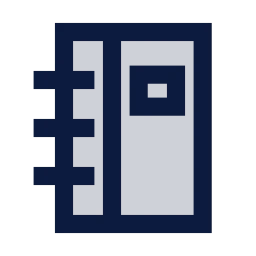 Notebook icon, Sharp Duotone style