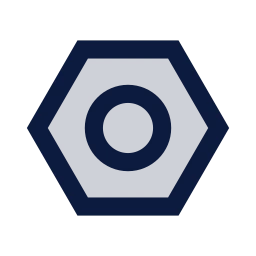 Nut icon, Sharp Duotone style