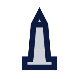 Obelisk icon, Sharp Duotone style