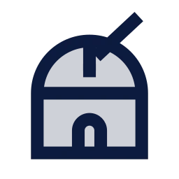 Observatory icon, Sharp Duotone style