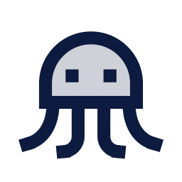 Octopus icon, Sharp Duotone style