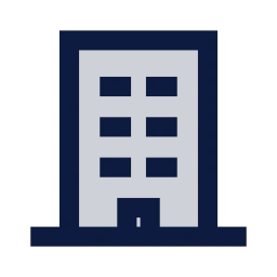 Office building icon, Sharp Duotone style