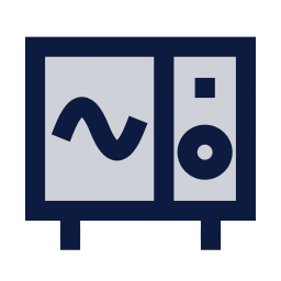 Oscilloscope icon, Sharp Duotone style