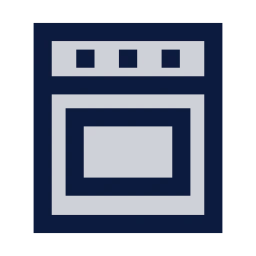 Oven icon, Sharp Duotone style