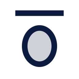 Overline icon, Sharp Duotone style