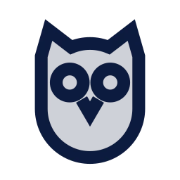 Owl icon, Sharp Duotone style