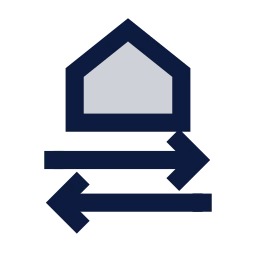 Ownership transfer icon, Sharp Duotone style
