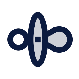 Pacifier icon, Sharp Duotone style