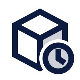 Package clock icon, Sharp Duotone style