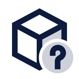 Package question icon, Sharp Duotone style