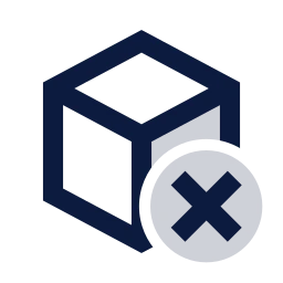 Package x icon, Sharp Duotone style