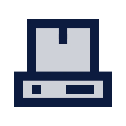 Parcel scale icon, Sharp Duotone style