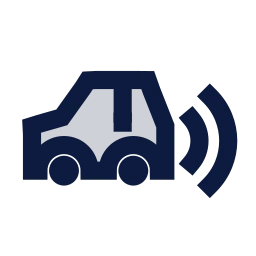 Parking sensor icon, Sharp Duotone style