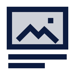 Photo caption icon, Sharp Duotone style