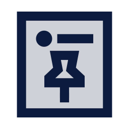 Pinned post icon, Sharp Duotone style