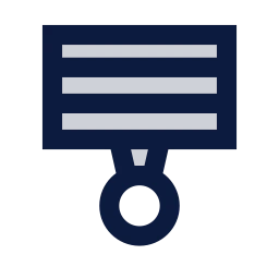 Piston icon, Sharp Duotone style