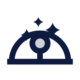 Planetarium icon, Sharp Duotone style