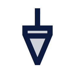 Plumb bob icon, Sharp Duotone style