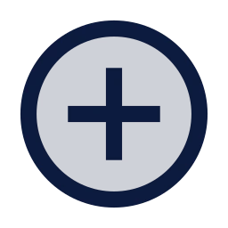 Plus circle icon, Sharp Duotone style
