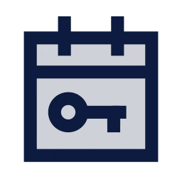 Possession date icon, Sharp Duotone style