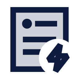 Post bolt icon, Sharp Duotone style