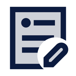 Post edit icon, Sharp Duotone style
