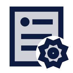 Post settings icon, Sharp Duotone style