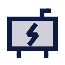 Power backup icon, Sharp Duotone style